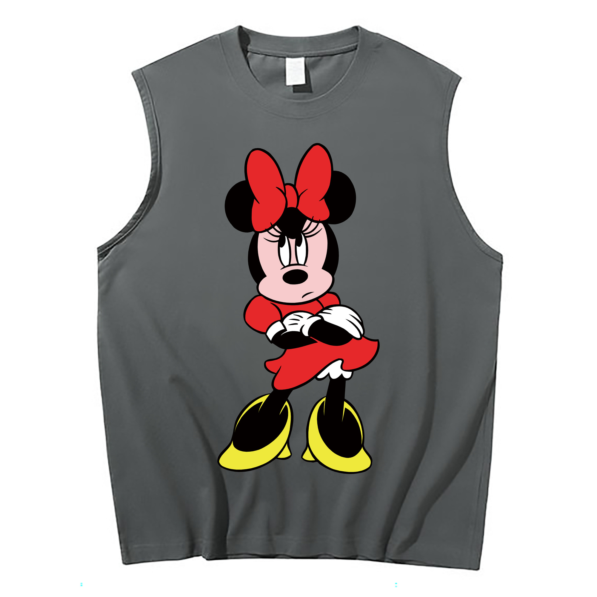 ミッキーマウス Mickey Mouse コットン100％タンクトップ（フロントプリント）
